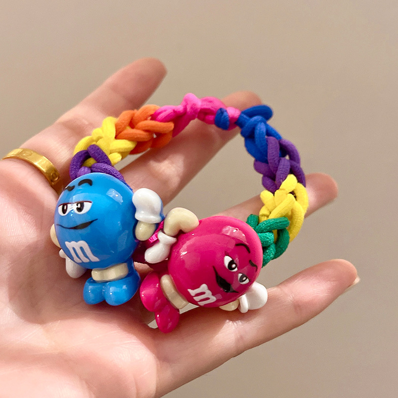 Dây Buộc Tóc Cao Su Co Giãn Màu Cầu Vồng Dễ Thương Thời Trang 2023