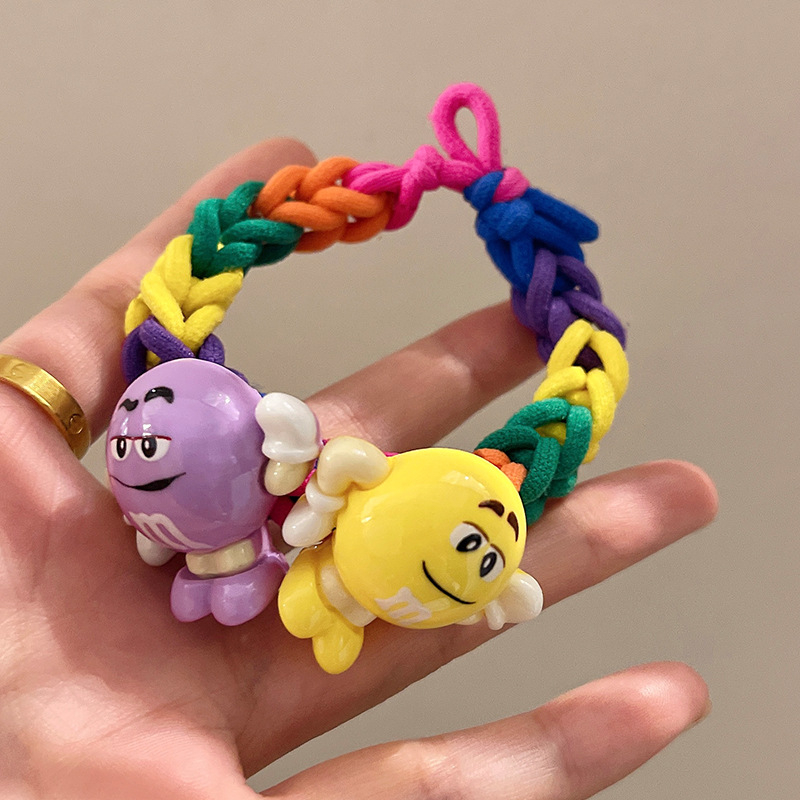 Dây Buộc Tóc Cao Su Co Giãn Màu Cầu Vồng Dễ Thương Thời Trang 2023