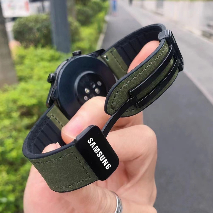Phù Hợp Dây Đeo Bằng Da Silicon Có Khóa Nam Châm 20 / 22mm Cho Đồng Hồ Thông Minh samsung galaxy s3 / 5 / 4 40 / 44mm