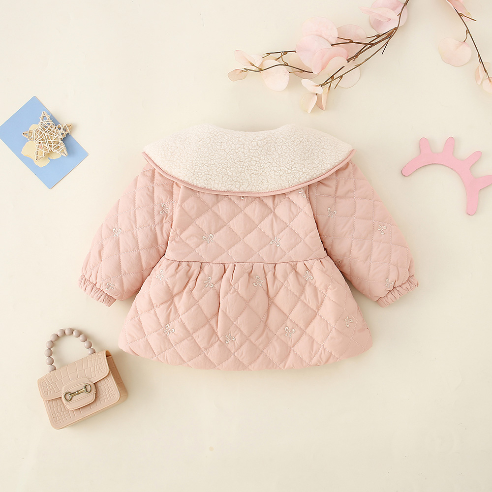 Áo Khoác Tay Dài + Túi Đeo Chéo Màu Sắc Đơn Giản Phong Cách Hàn Quốc Cho Bé Gái 0-3 Tuổi