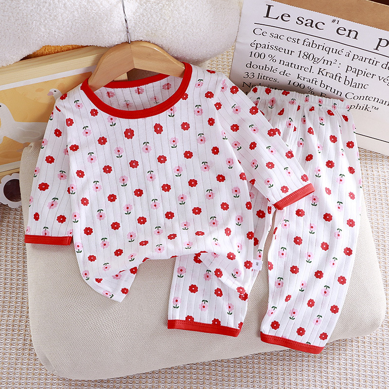 Bộ Đồ Ngủ cotton Tay Ngắn Mềm Mại Thời Trang Mùa Hè Dành Cho Bé Trai Gái