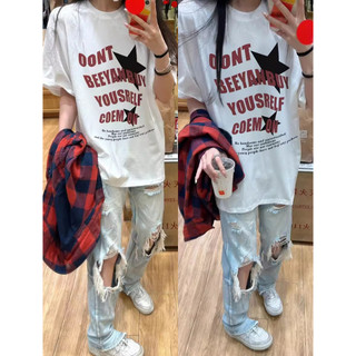 Áo Thun cotton Tay Ngắn Dáng Rộng In Hình Quả Lê Thời Trang