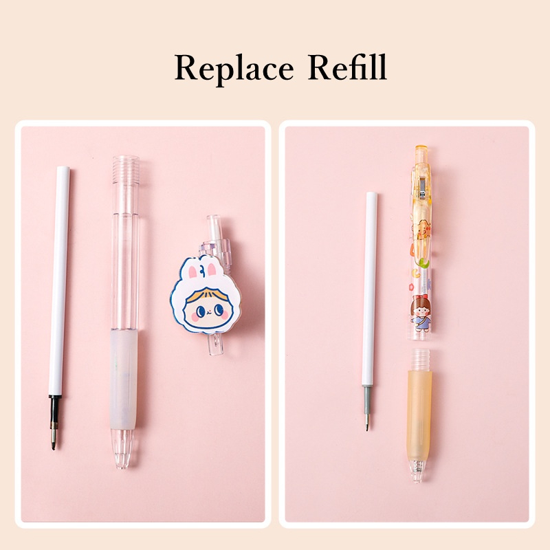 SET 20 RUỘT BÚT MỰC GEL ĐEN - NGÒI 0,5MM - DÙNG CHO LOẠI BÚT CÓ THỂ THÁO RỜI ĐỂ THAY RUỘT