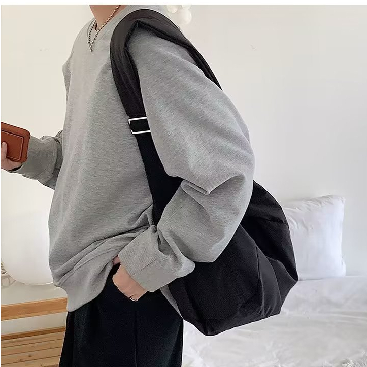 IMELON Túi Đeo Chéo Vai Bằng cotton Cỡ Lớn Đơn Giản Đa Năng Cho Nam