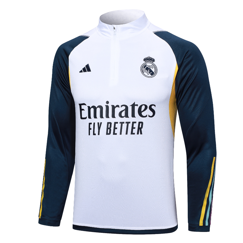 Áo Khoác Bóng Đá Tay Dài Có Khóa Kéo 23-24 r-m Tỉ Lệ 1: 1