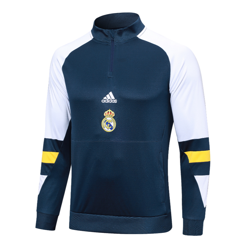 Áo Khoác Bóng Đá Tay Dài Có Khóa Kéo 23-24 r-m Tỉ Lệ 1: 1