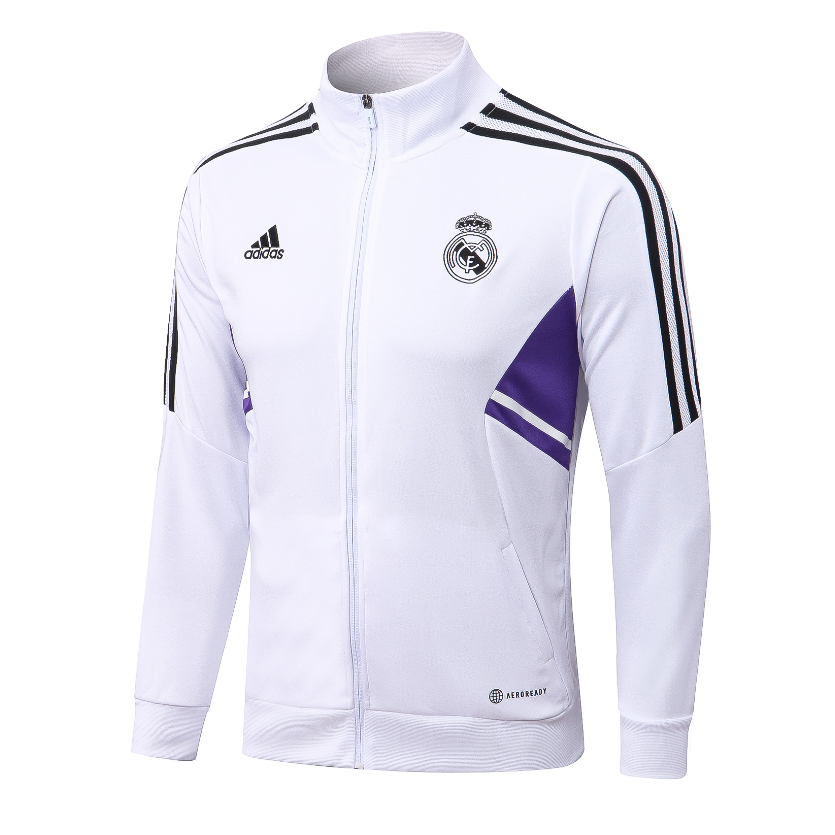 Áo Khoác Bóng Đá Tay Dài Có Khóa Kéo 23-24 r-m Tỉ Lệ 1: 1