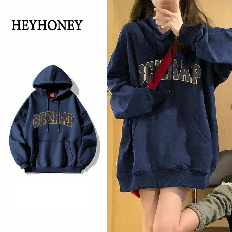 HEYHONEY Áo Khoác hoodie áo khoác nữ zip hoodie Korean trendy High-quality Chất lượng cao WWY23914XQ 37Z230915