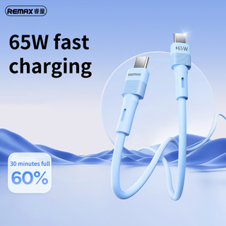 Remax Cáp dữ liệu 2 cổng kết nối TypeC PD 65W cáp sạc siêu nhanh RC-C091
