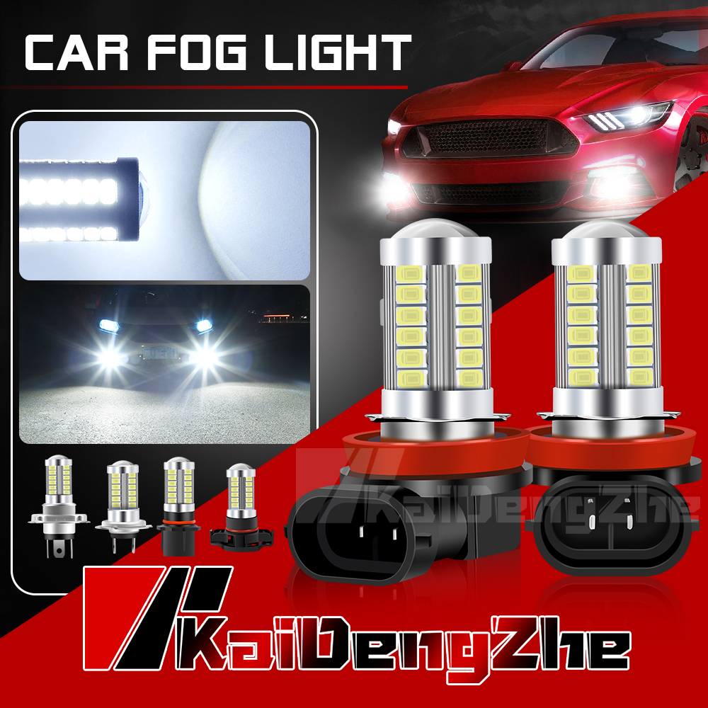 Bóng đèn LED sương mù chipset 5730 33SMD cho xe hơi H4 H7 H8 H9 H16 9005 HB3 9006 HB4 P13W 33SMD H11