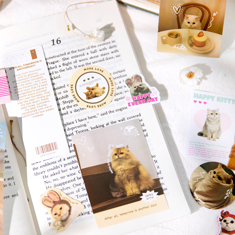 Mr. Paper 40 vé/túi Dán keo dán Ins style Thú cưng dễ thương Chú chó con Con mèo Tài liệu ghép tài liệu tay golem DIY điện thoại di động ShuiBei Trang trí Niêm phong dán