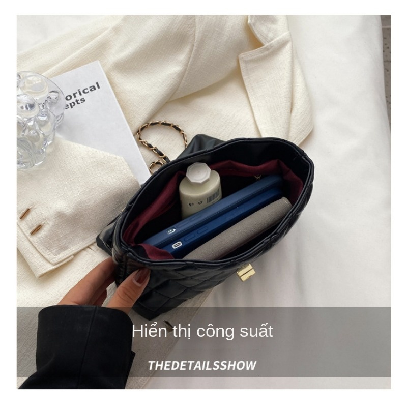 Túi Đeo Chéo Phối Dây Xích Hình Thoi Cỡ Nhỏ Thời Trang Mùa Hè Mới NB00106