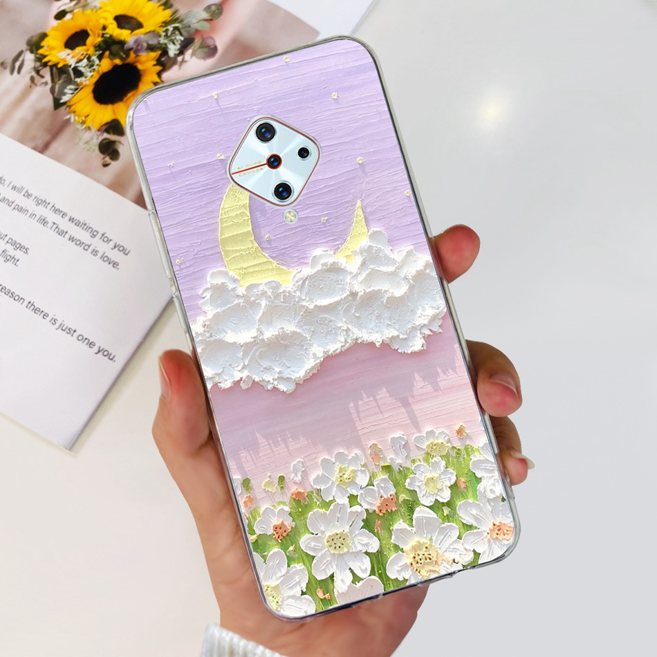 Vivo Ốp Điện Thoại tpu Dẻo Họa Tiết Hoạt Hình Mèo & Hoa Xinh Xắn Cho Vivoy1 pro / vivo s1 vivos1 s 1 pro 1920 1907