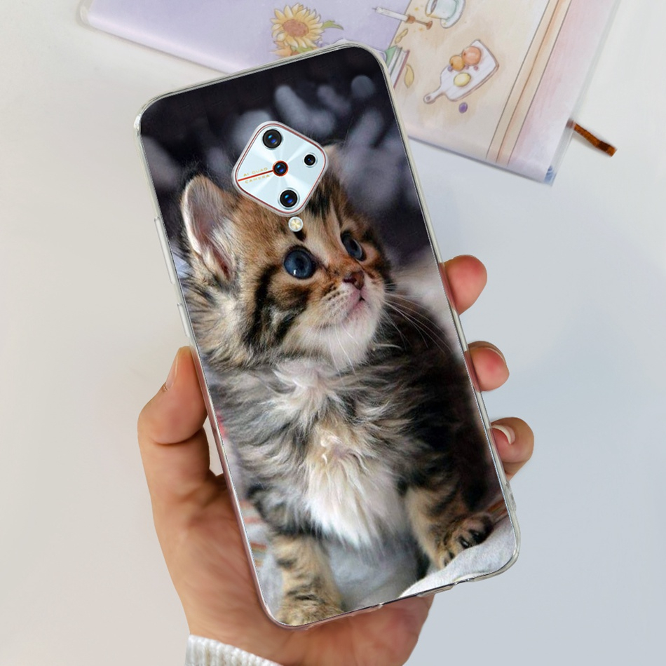 Vivo Ốp Điện Thoại tpu Dẻo Họa Tiết Hoạt Hình Mèo & Hoa Xinh Xắn Cho Vivoy1 pro / vivo s1 vivos1 s 1 pro 1920 1907