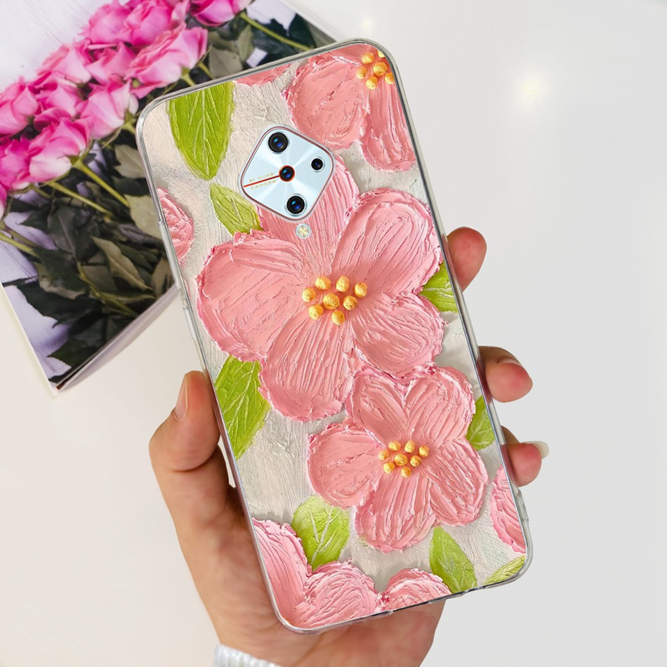 Vivo Ốp Điện Thoại tpu Dẻo Họa Tiết Hoạt Hình Mèo & Hoa Xinh Xắn Cho Vivoy1 pro / vivo s1 vivos1 s 1 pro 1920 1907