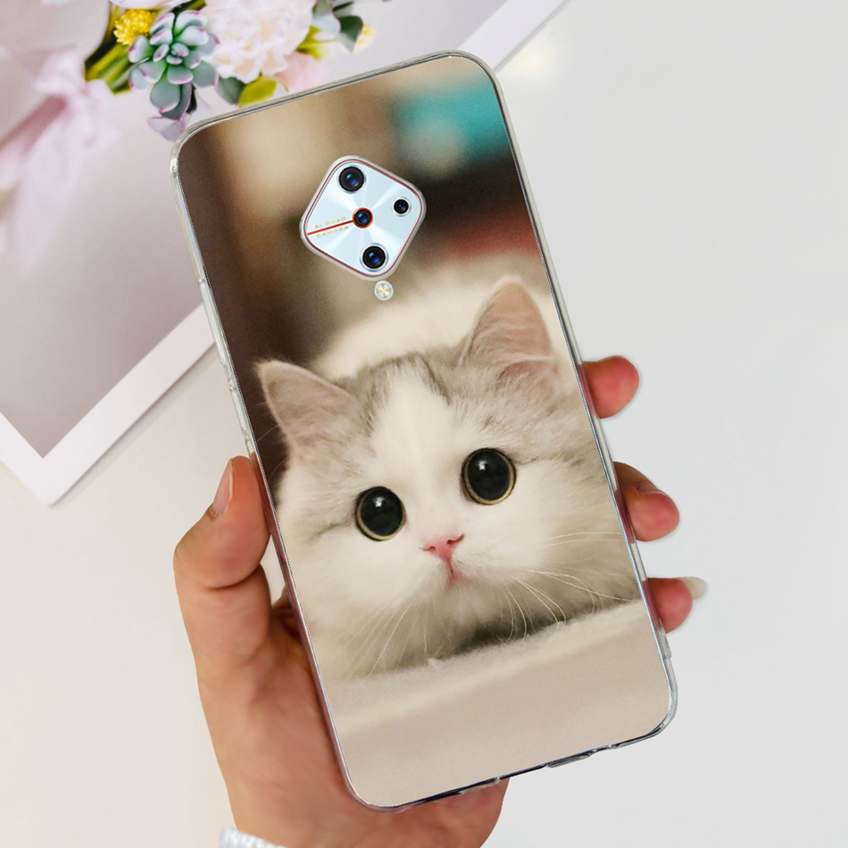 Vivo Ốp Điện Thoại tpu Dẻo Họa Tiết Hoạt Hình Mèo & Hoa Xinh Xắn Cho Vivoy1 pro / vivo s1 vivos1 s 1 pro 1920 1907