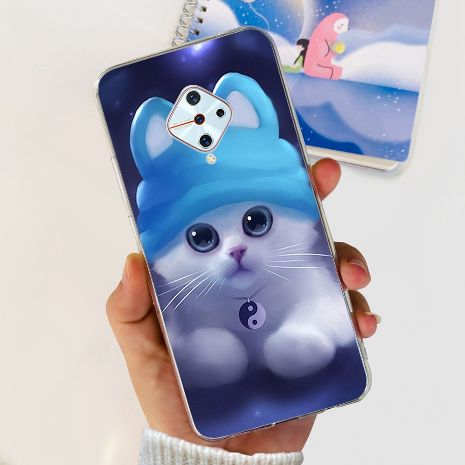 Vivo Ốp Điện Thoại tpu Dẻo Họa Tiết Hoạt Hình Mèo & Hoa Xinh Xắn Cho Vivoy1 pro / vivo s1 vivos1 s 1 pro 1920 1907