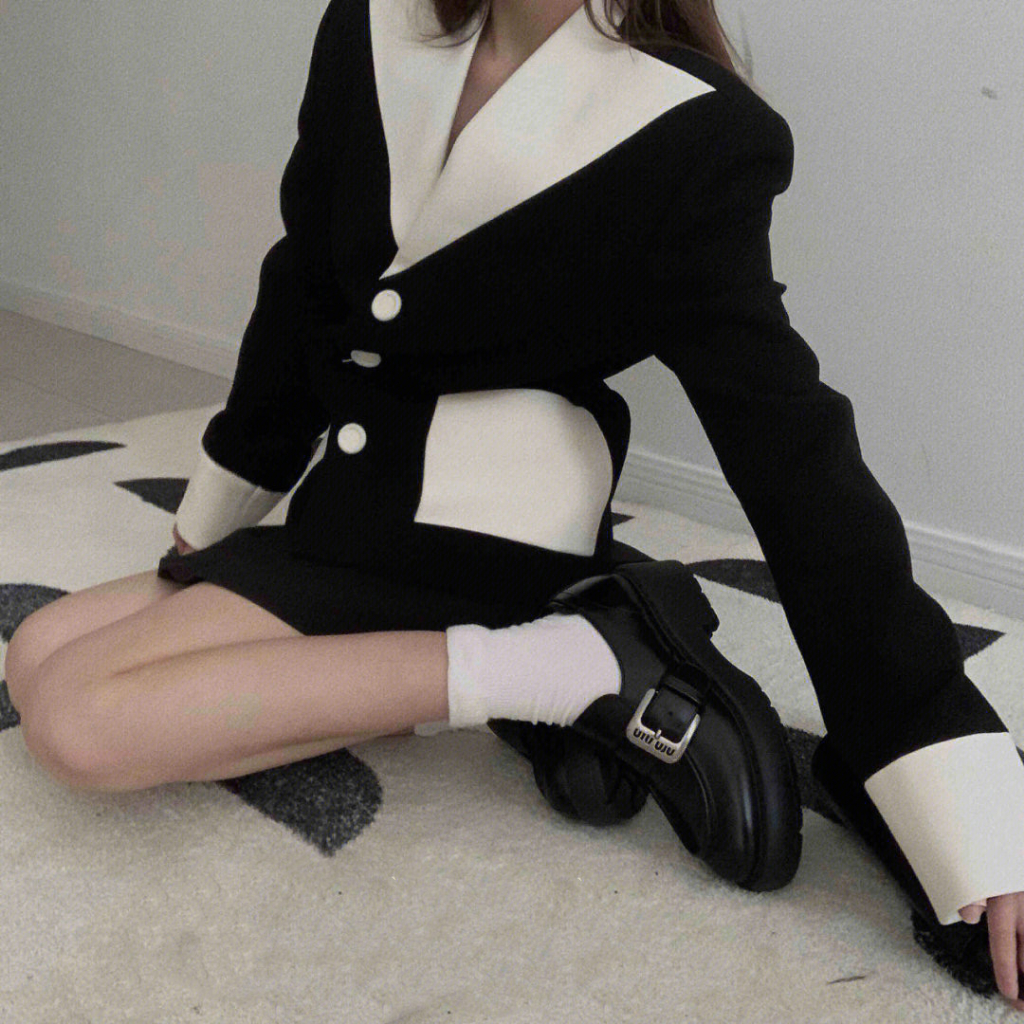 Giày Da Đế Dày Phong Cách retro Pháp Thời Trang Mùa Xuân 2023 Cho Nữ