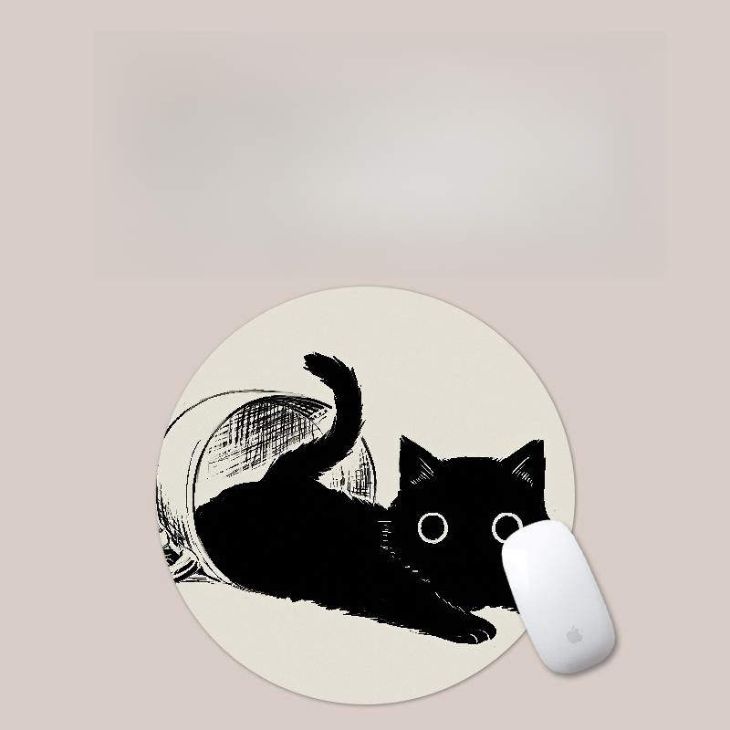 Dễ Thương Tấm Lót Chuột Máy Tính Hình Tròn Bằng Cao Su Có Thể Giặt Sạch