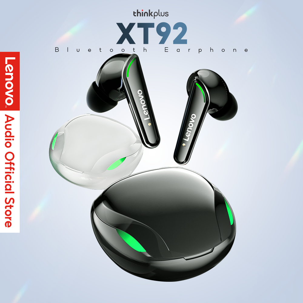 Tai nghe không dây LENOVO XT92 TWS Bluetooth 5.1 chơi game rảnh tay độ trễ thấp âm thanh nổi HD có đèn RGB và micro