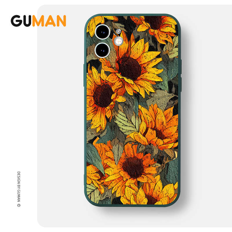 Ốp lưng GUMAN mềm độc lạ hoa dễ thương đẹp Cho iPhone 15 14 13 12 11 Pro Max SE 2020 X XR XS 8 7 ip 6S 6 Plus kute xyb2326