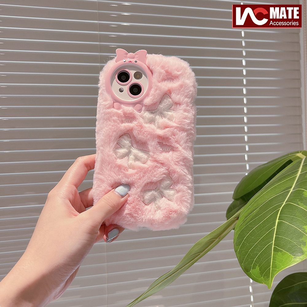 Ốp Điện Thoại Vải Lông Xù Đáng Yêu Độc Đáo Cho iphone 15pro max 14 promax 14 plus 12 13 pro max 11