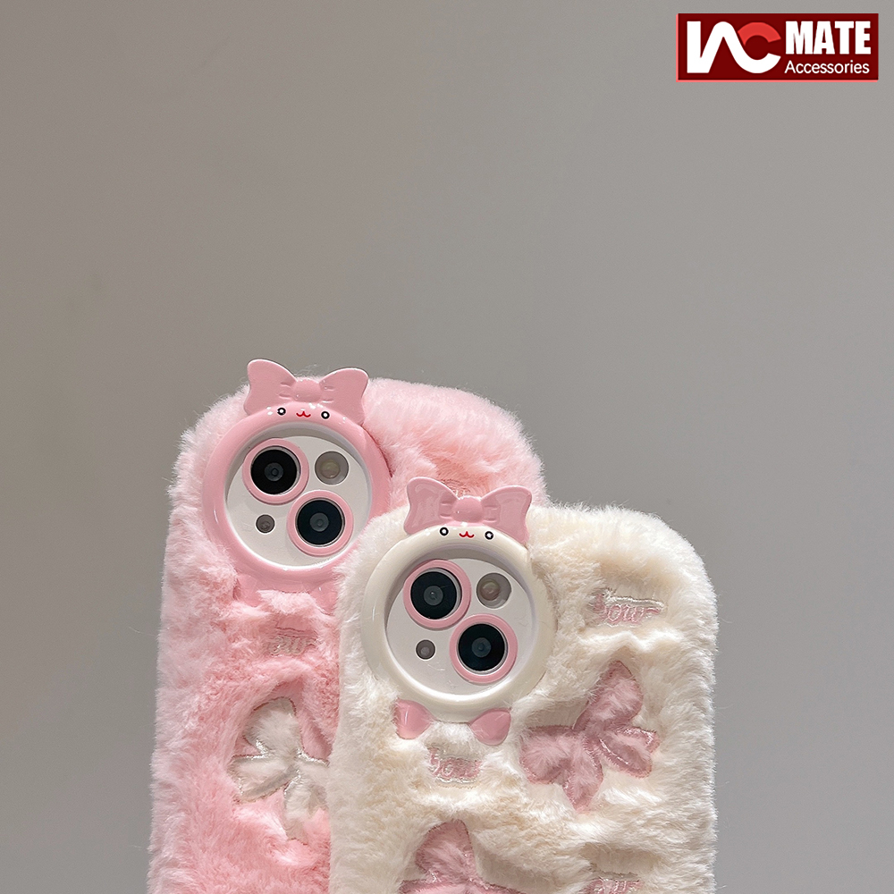 Ốp Điện Thoại Vải Lông Xù Đáng Yêu Độc Đáo Cho iphone 15pro max 14 promax 14 plus 12 13 pro max 11