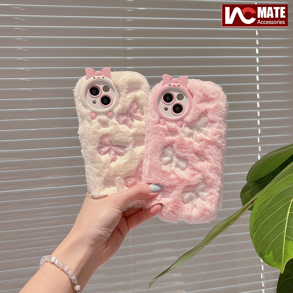 Ốp Điện Thoại Vải Lông Xù Đáng Yêu Độc Đáo Cho iphone 15pro max 14 promax 14 plus 12 13 pro max 11