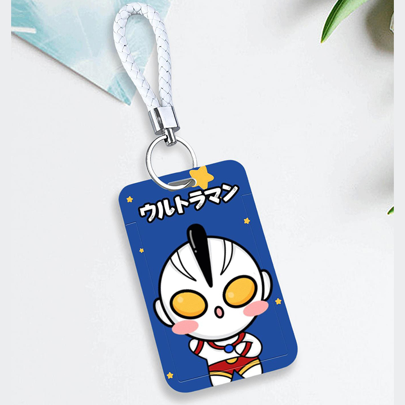 Thẻ ultraman vui nhộn tay áo thẻ sinh viên bữa ăn phim hoạt hình dễ thương vỏ bảo vệ thẻ xe buýt nhận dạng tài liệu bảo vệ tay áo