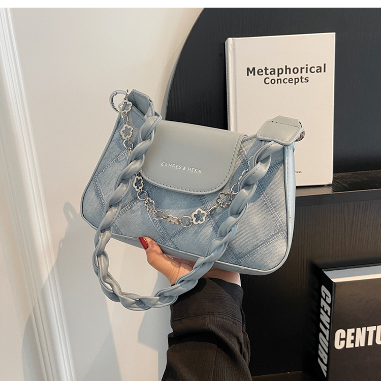 Mùa Hè 2023 Họa Tiết Sang Trọng Nữ Sát Nách Túi Denim Túi Đeo Ngang Túi Thời Trang Hốc Đeo Vai