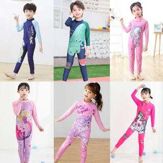 Mới Đồ Bơi Một Mảnh Tay Dài Khô Vừa Vặn Dành Cho Trẻ Em |Bộ Đồ Bơi Quần Dài Thời Trang Mùa Hè Cho Bé 3-12 Tuổi
