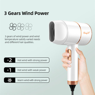Ckeyin máy sấy tóc ion âm 360 2000w chất lượng cao° máy sấy tóc mini bảo vệ xoay được tiện dụng mang theo du lịch