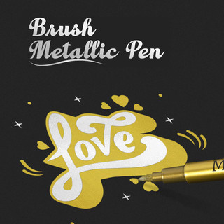 Bút Lông Brush Metallic Loại Vàng Bạc