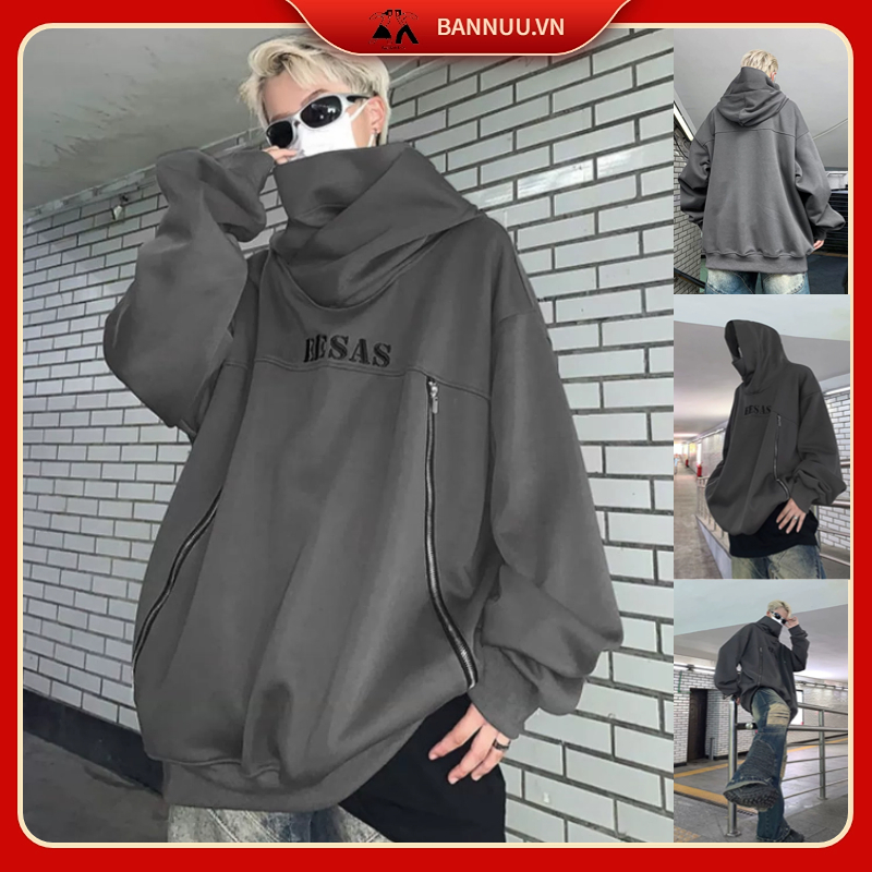 Áo hoodie Bằng cotton áo hoodie form rộng Có Khóa Kéo áo hoodie bigsize Phong Cách hip hop Thời Trang Áo hoodie Nam Nữ