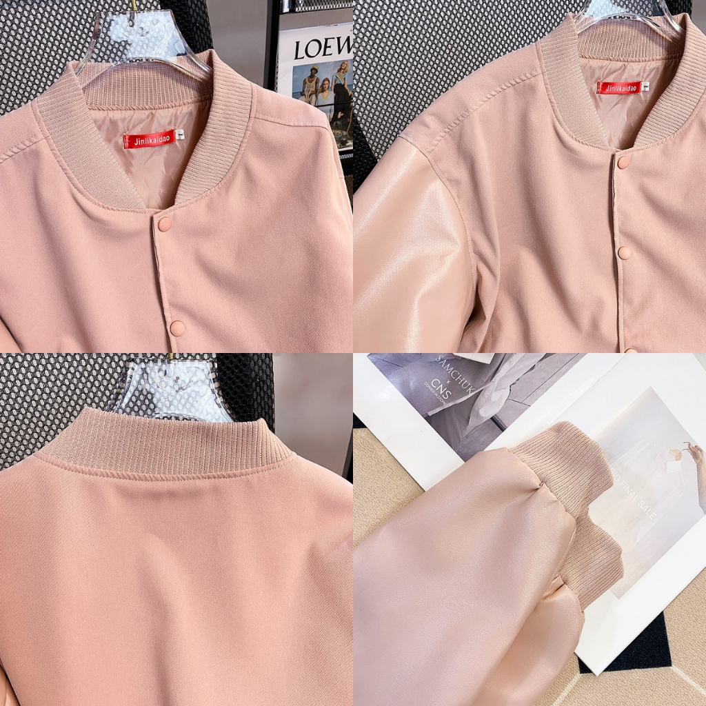 Áo Khoác Bóng Chày Dáng Rộng Thời Trang Cá Tính