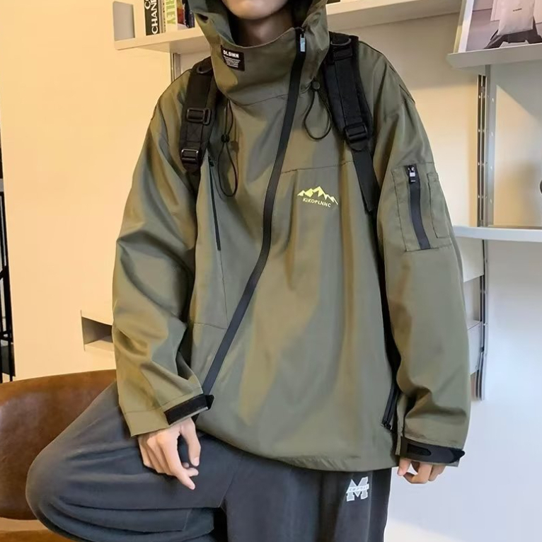 Áo Khoác Nam Dài Tay Có Mũ Thời Trang Hàn áo bomber nam áo khoác gió nam áo khoác cặp áo khoác dù áo khoác đen áo khoác nam hàn quốc áo khoác nam có mũ