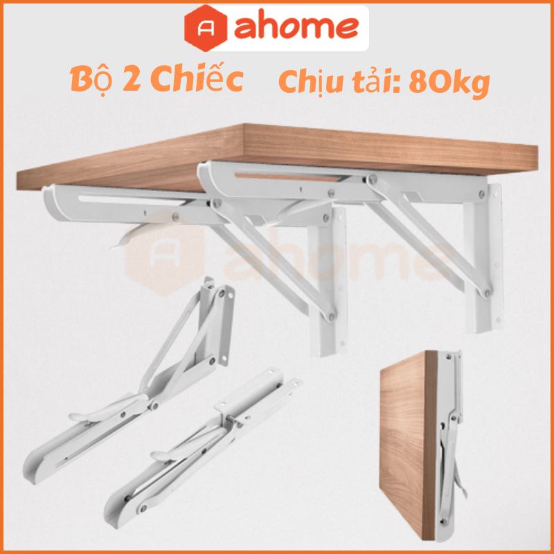 (Bộ 2 Chiếc)Bản Lề Gập Thông Minh 𝐈𝐍𝐎𝐗, Bản lề gập thông minh Ke Đỡ Gập Chịu Lực 80kg, Ke Góc Gập, Giá Đỡ Thông Minh Ahome