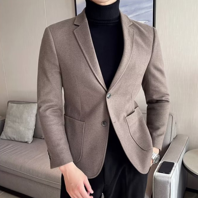 Áo Vest Vải Len Một Hàng Nút Đôi Ôm Dáng Phong Cách Hàn Quốc Thời Trang Cao Cấp Cho Nam x0669