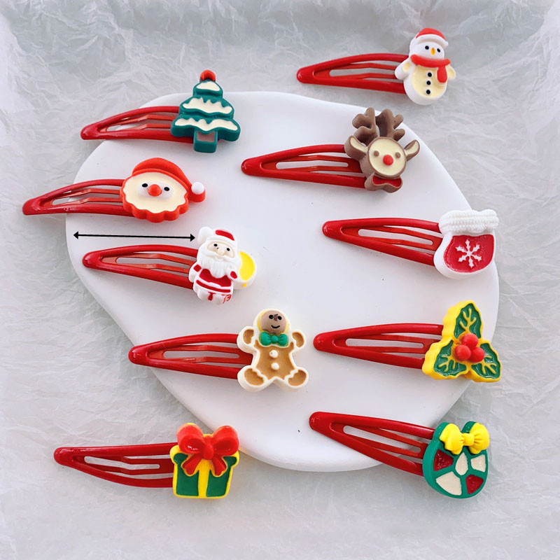 Kẹp Tóc Hình Ông Già Noel Tuần Lộc Giáng Sinh Dễ Thương Cho Bé Gái