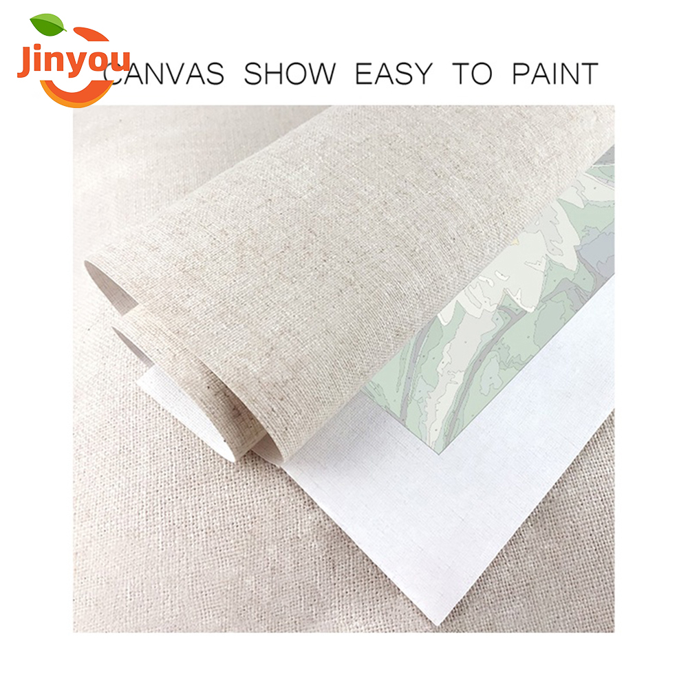 JINYOUtranh tô màu theo số/cô gái và con hổ/tranh sơn dầu tự làm/tranh acrylic/tô màu bằng tay/tranh trang trí