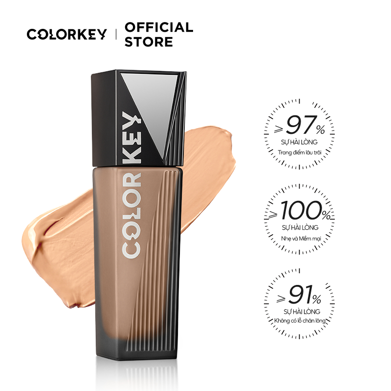 Combo COLORKEY kem chống nắng SPF50+/kem nền dạng lỏng cho da dầu và xịt khoá makeup bền lì lâu trôi hoàn hảo cho mùa hè