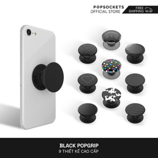 PopSockets PopGrip đen | tay cầm điện thoại cao cấp | giá để điện thoại tốt nhất và tương tự như giá đỡ chuông điện thoại | chân đế điện thoại bàn và giá treo điện thoại xe hơi tương thích | giá để điện thoại giá giữ điện thoại và tay cầm điện thoại di đ