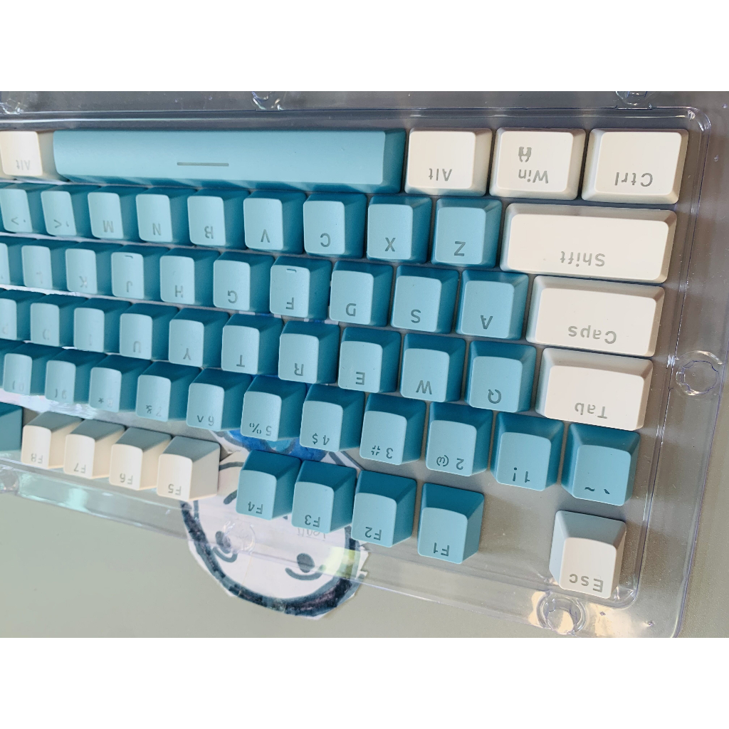 Mới set 104 Nắp Đậy Bàn Phím Cơ oem Hai Màu Trắng Tím Dành Cho 61 / 87 / 104 Phím cherry mx