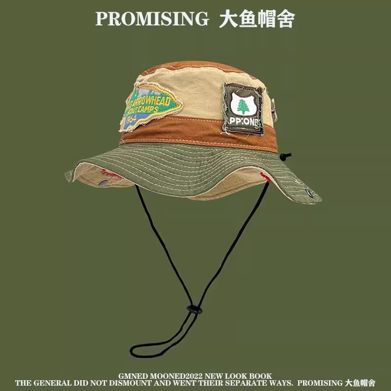 Mũ bucket Phong Cách Đường Phố retro Đường Phố Cá Tính Cho Nam Và Nữ