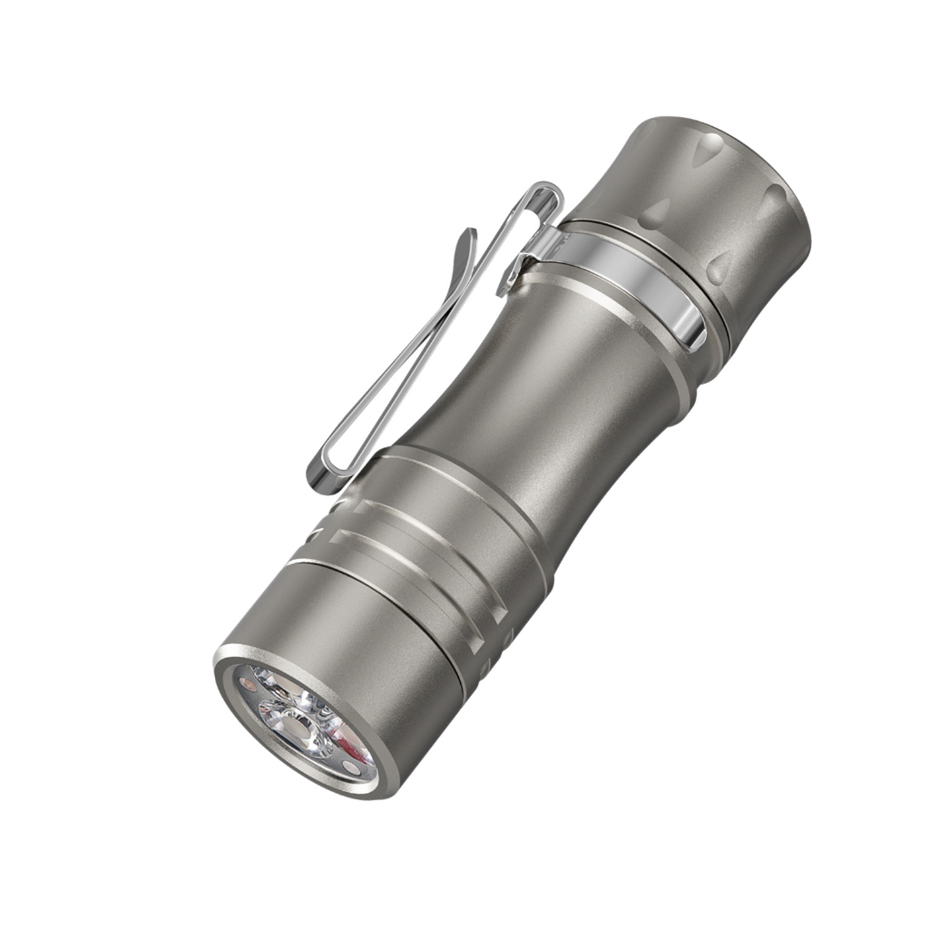 Đèn pin mini Wurkkos Titanium TS10 V2.0 14500 mạnh mẽ tối đa 1400lm/130M với 3* 90 CRI LED Anduril 2.0