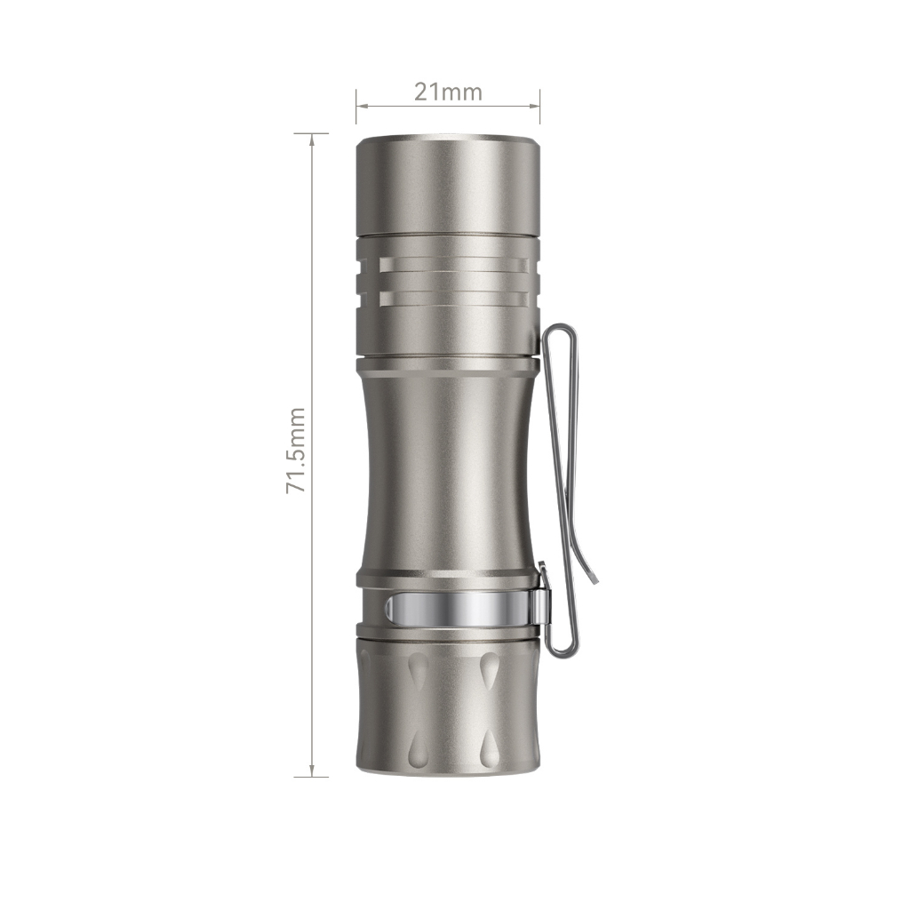 Đèn pin mini Wurkkos Titanium TS10 V2.0 14500 mạnh mẽ tối đa 1400lm/130M với 3* 90 CRI LED Anduril 2.0