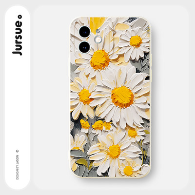 Ốp lưng JURSUE mềm chống sốc hình hoa độc lạ Cho iPhone 17 16 15 14 13 12 11 PRO MAX SE 2020 X XR XS ip 8 7 Plus Y4165