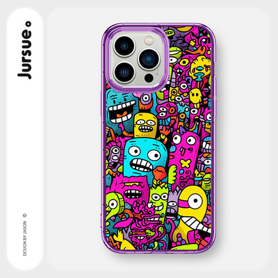 Ốp lưng JURSUE mềm chống sốc hình độc lạ ngầu Cho iPhone 16 15 14 13 12 11 PRO MAX SE 2020 X XR XS ip 8 7 PLUS kute Y4152
