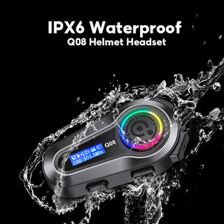 Tai nghe không dây bluetooth 5.3 chống nước giảm tiếng ồn có đèn thay thế cho mũ bảo hiểm xe máy