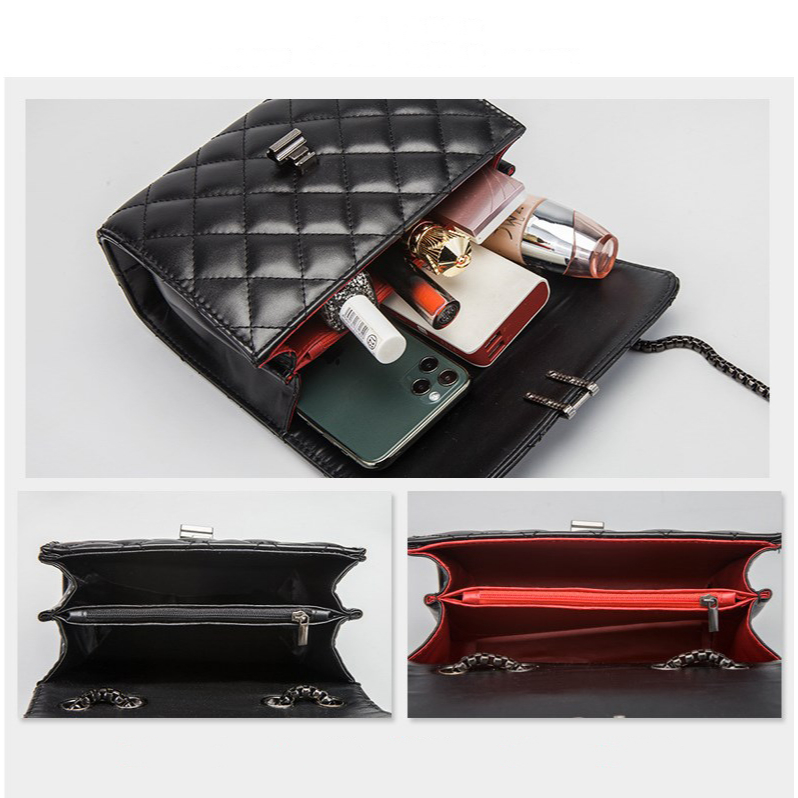 Túi Xách Đính Đá Phối Dây Xích Thời Trang Sang Trọng Cho Nữ